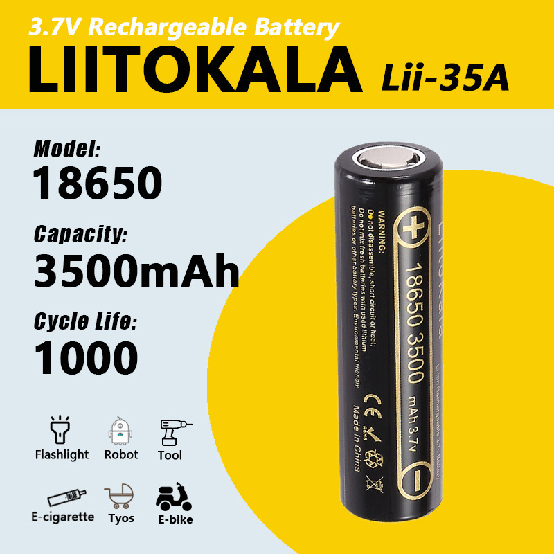 2-10pcs LiitoKala Lii-35A 1865 - Vape Battery 18650 评论和价格