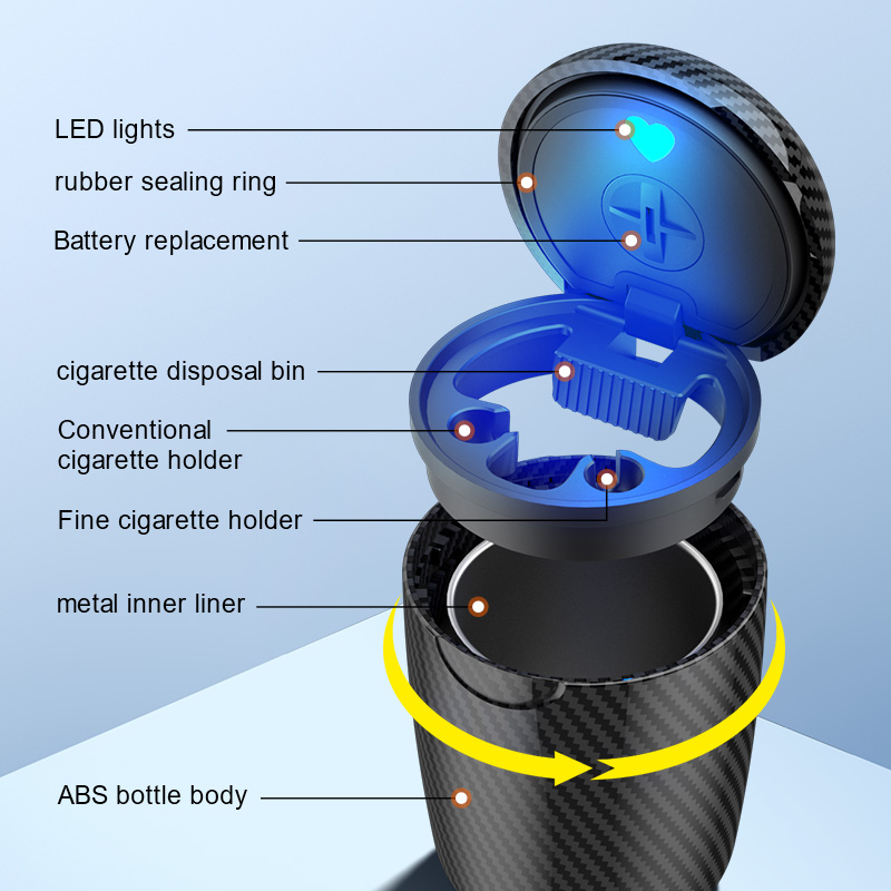 One-Click Open Car Ashtray Wit - Vape Decoration 评论和价格