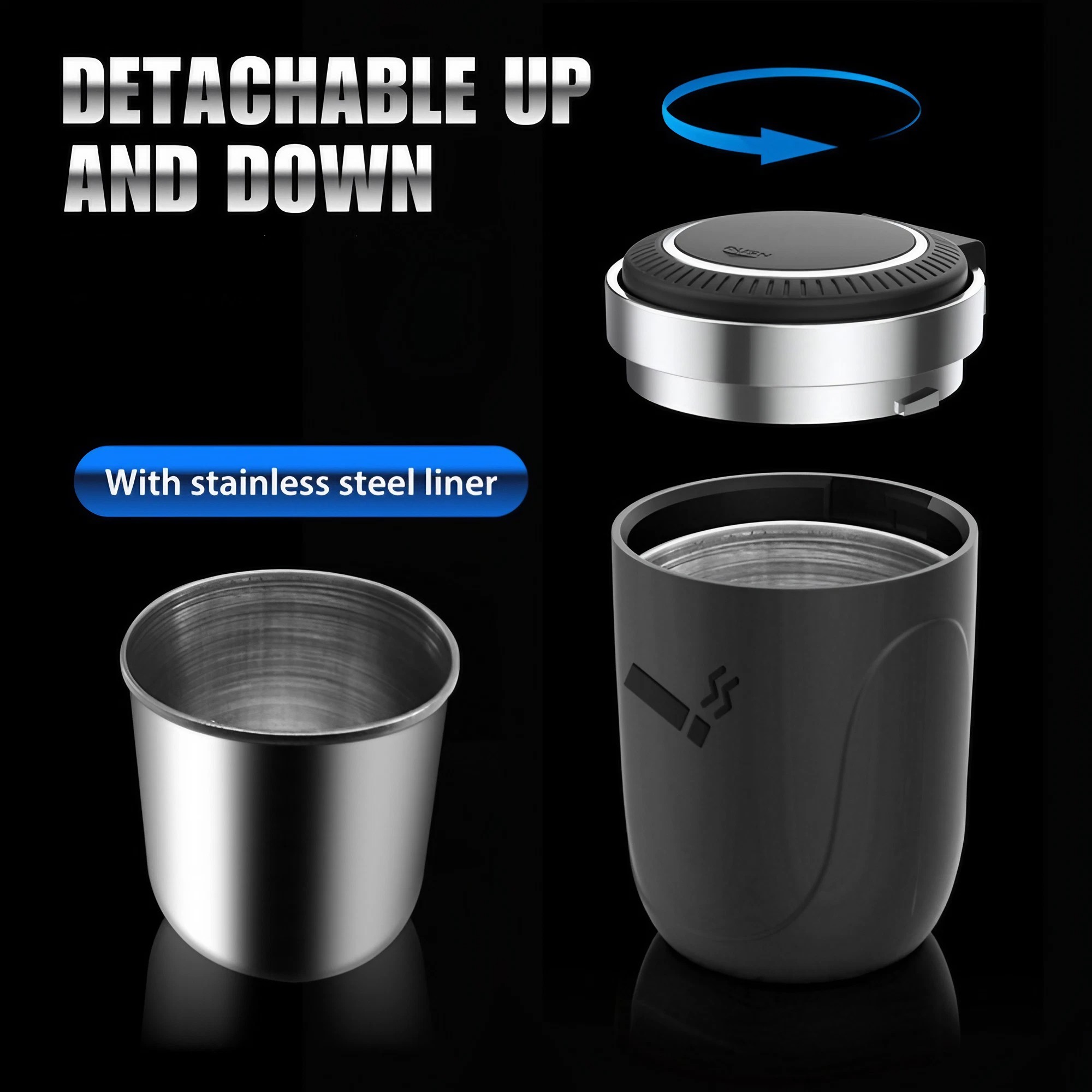 Car Ashtray With Led Light Smo - Vape Decoration 评论和价格