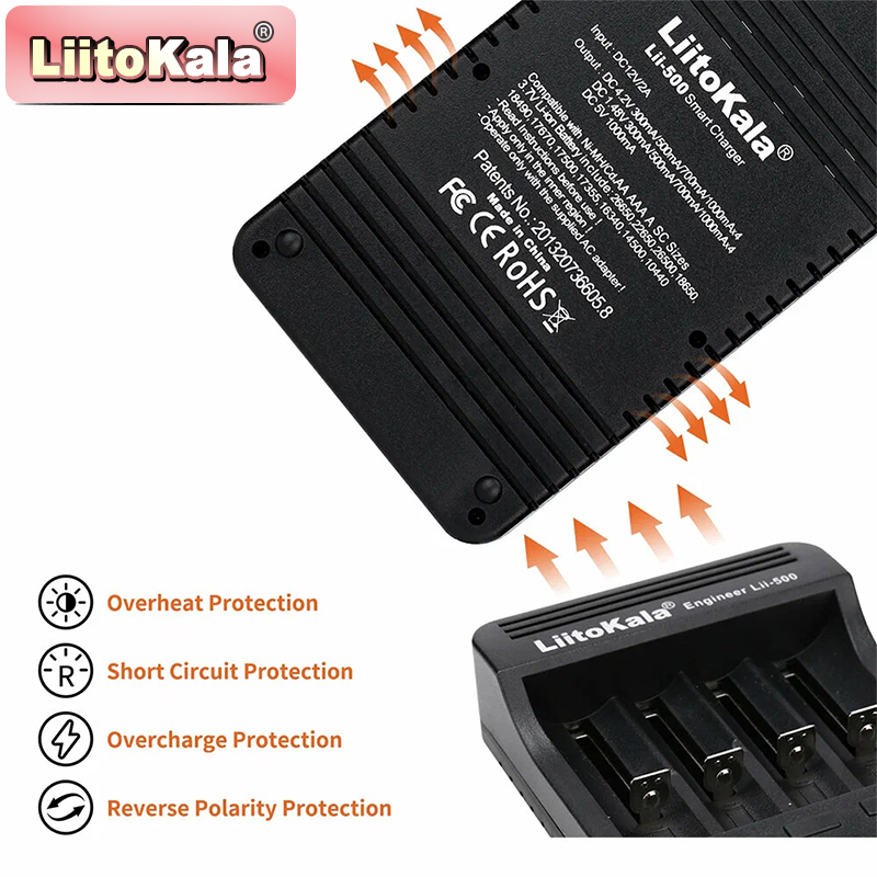 LiitoKala Lii-500 Battery Char - Vape Battery 18650 评论和价格