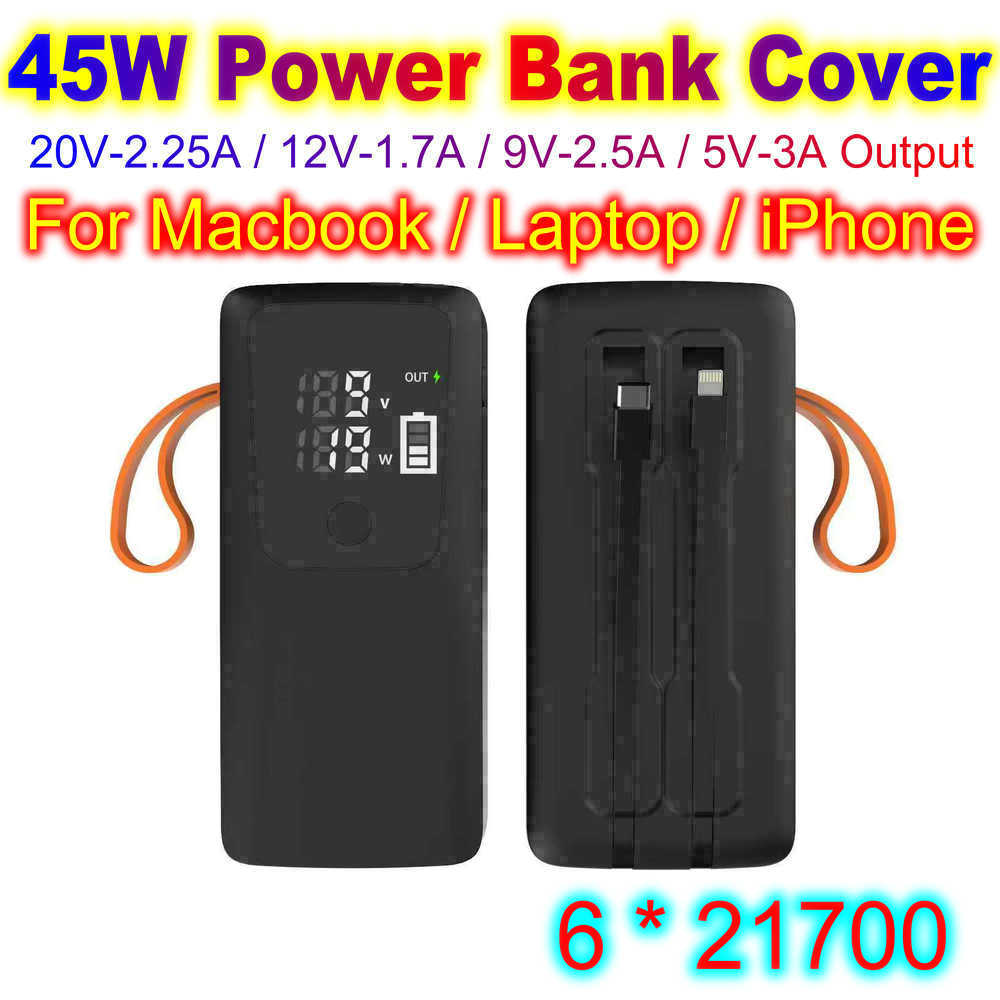 45W Power Bank Shell 21700 Bat - Battery Case Storage 评论和价格